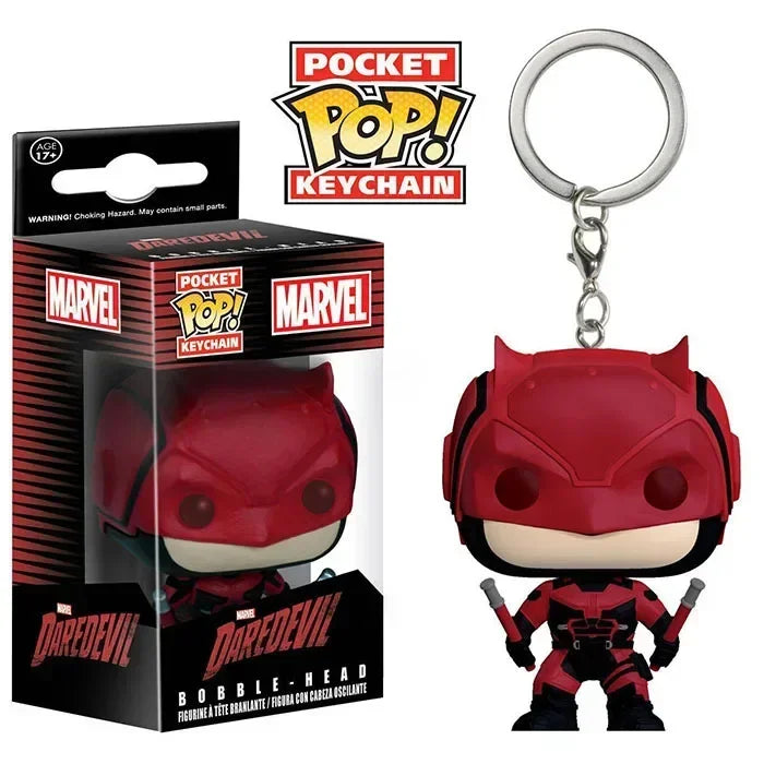 FUNKO Captain America Inro Man Deadpool Spider Man Thanos Thor Keychain Toys Vinyl Doll Collectible Toy Figures Best Kid Gift