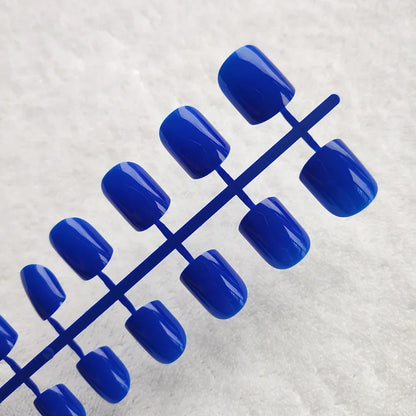 4 Sets/lot Mixed Colors False Nail Tips Short Full Cover Square Fake Nails Comfortable Multicolor Press On Nails Nail DIY