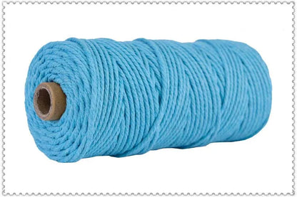 Handmade Boho Decor 4mm 100% Colorful Cotton Cord Rope Thread Twisted Macrame String DIY Home Wedding Decoration Supply 110ya