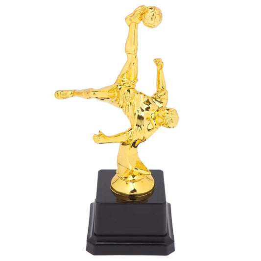 Children's Gold Trophy Awards Football Plastic Model Craft Souvenirs Competition Soccer School Rewarding Supply Small Prize C