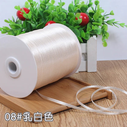New (10meters/lot) 3mm Satin Ribbons For Craft Sewing Fabric Christmas Wedding Supplies Party Decoration Gift Wrap DIY Handma