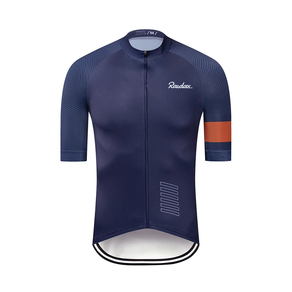 Men Cycling Jersey Raudax Classic Black Cycling Racing Tops Short Sleeve Cyclist Clothes Shirt Maillot Summer Bicycle Bike We