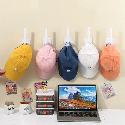 Hat Rack for Baseball Caps No Drilling Adhesive Hat Hook for Wall Door Closet Cap Hanger Storage Hat Home Organizer Holder