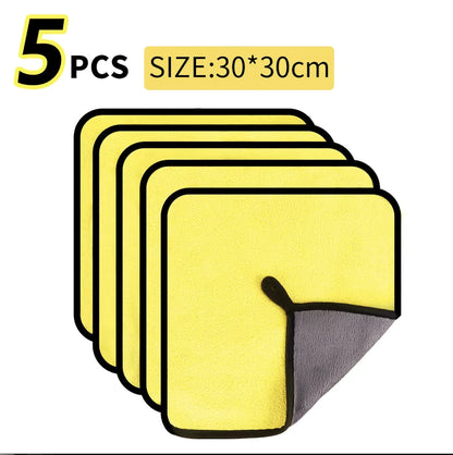 3/5/10Pcs Car Wash Microfiber Towel 30*30CM / 30*60cm Car Cleaning Drying Cloth Care Cloth Car Wash Towel Kitchen Towel - 5pc