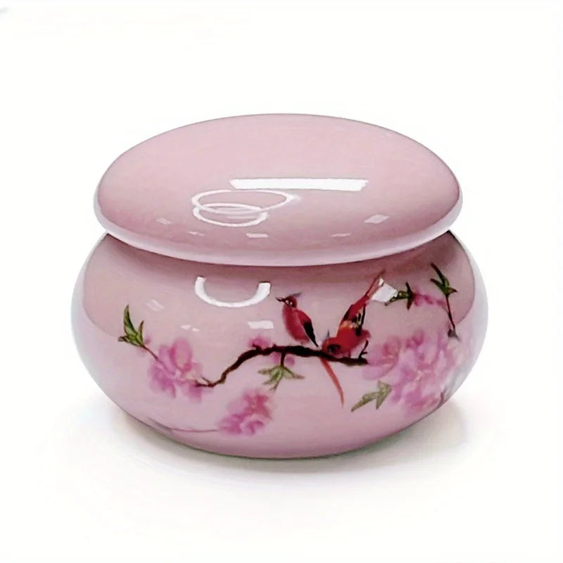 1Pc Ceramics Nail Cup with Lid Acrylic Liquid Powder Ceramic Cup Nail Art Acrylic Liquid Powder Porcelain Dappen Dish Contain