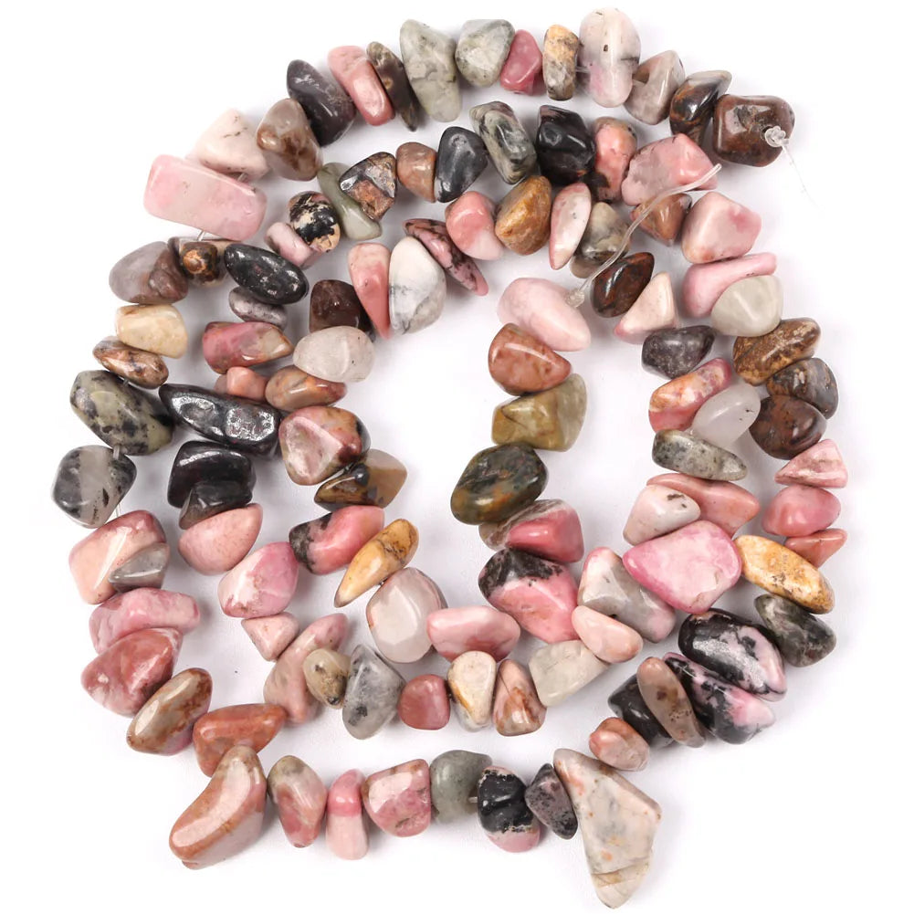 Natural Stone Chips Beads 3-5-8-12mm Irregular Gravel Beads For Jewelry Making Freeform Beads Diy Necklace Bracelet 15'' - Bl