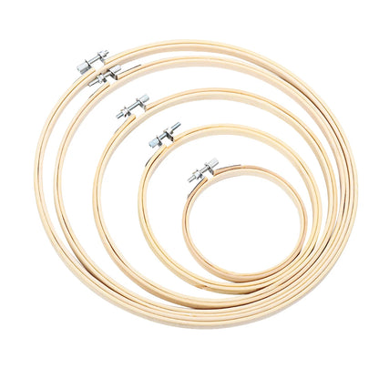 8/10/13/15/18/30cm Embroidery Hoop DIY Needlecraft Cross Stitch Machine Bamboo Frame Ring Round Loop Hand Household Sewing To