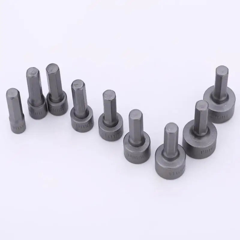 9pcs/set 5mm-13mm Hex Sockets Sleeve Nozzles Nut Driver Set Screwdriver Set Schroevendraaier Set Bits Sets Tools Socket Wrenc