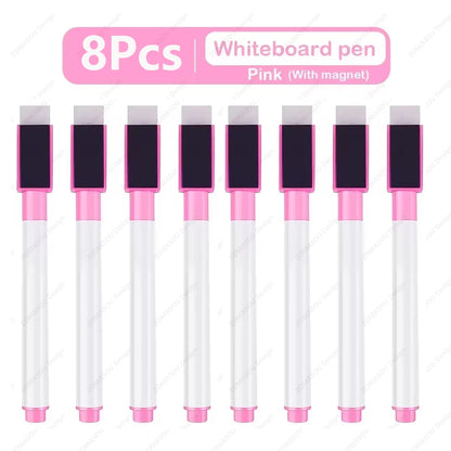 48-1Pcs Magnetic Erasable Whiteboard Pen Color Options Numbering Stationery Office Teaching Supplies for Student Blackboard N