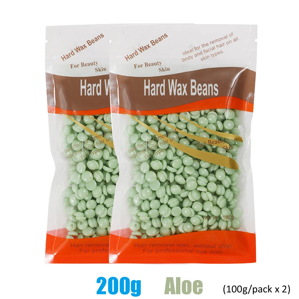 500g/200g/50g Hard Wax Beans for Hair Removal Body European Brazilian Pearl for Wax Warmer Waxing Beans for Wax Heater Machin