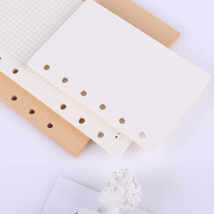 A5 A6A7 45 Sheets Loose Leaf Notebook Refill Spiral Binder Inner Page Weekly Monthly To Do Line Dot Grid Inside Paper Station