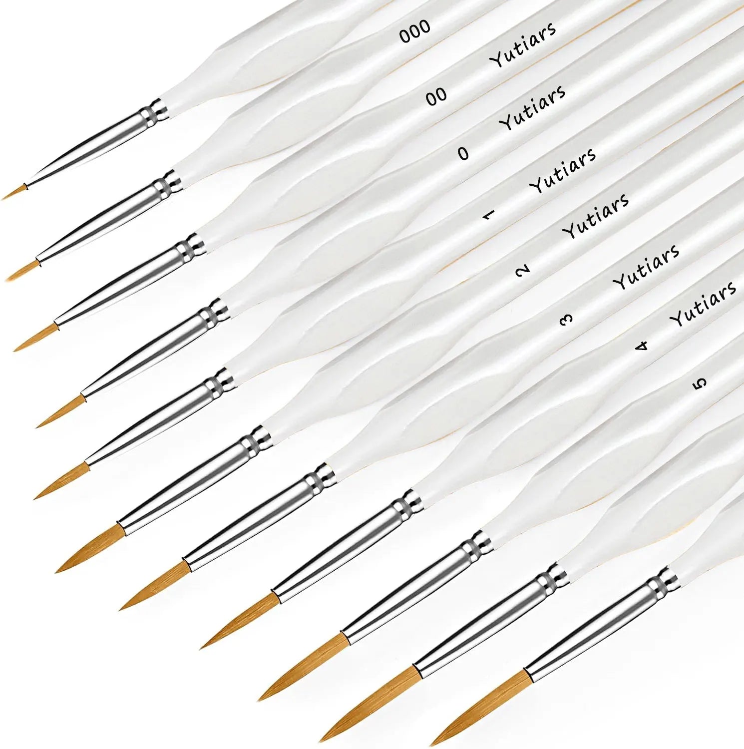 10/11pcs Miniature Paint Brushes, Detail Tip Paint Brushes Set With Ergonomic Handle - Suitable For Acrylic Painting, Oil, Wa