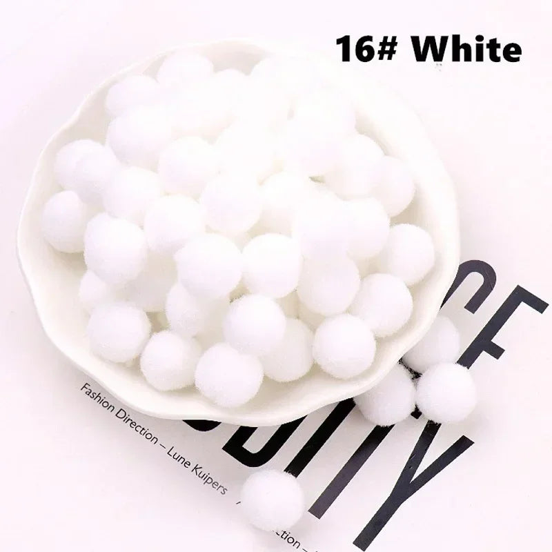 Mini Fluffy Soft Pom Poms Pompoms Ball,Handmade Craft Toys,Wedding Christmas Decor,DIY Sewing Supplies,8mm,10mm,15mm,20mm,30m