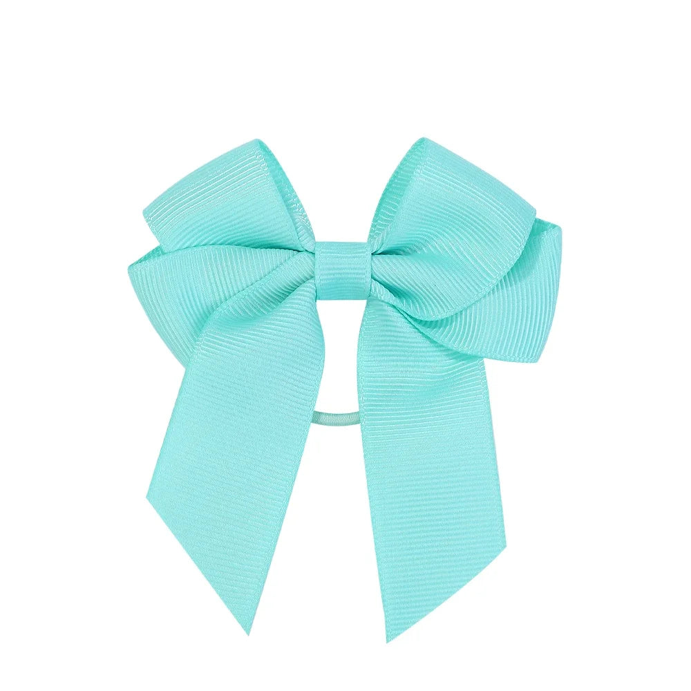 3.15inches Solid Color Hair Ribbon Hair Band for Girls Toddler Cheer Up Bows Head Rope Kids Headwear Ponytail Hair Accessorie