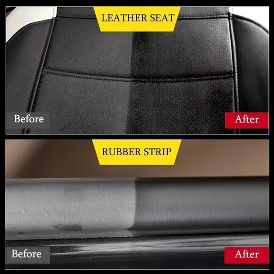NEW Black Universal Car Wax Paste: Dashboard Nano Crystal Coating, Interior Shine, Tire Protection & Oxidation Removal