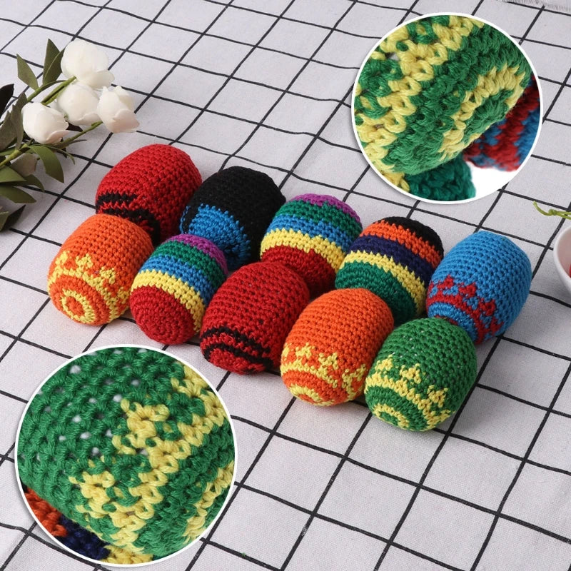 Handmade Sacks Footbag Toy Balls Juggling Ball For Kid Outdoor Toy Soft Ball For Kids Group Playing Activities