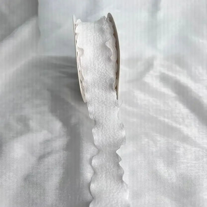 1PC 10 Yards Fishtail Yarn Ribbons 2.5cm Wave Edge Pleated Gifts Packaging Material Gift Wrapping Bouquets Chiffon Ribbon - 2