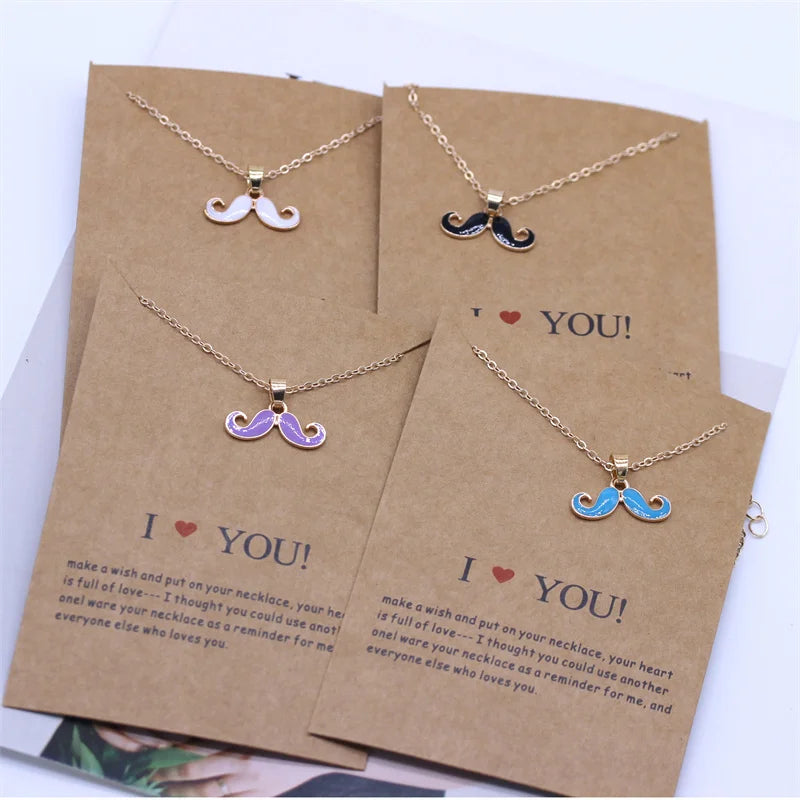 Trending Cute Classic Beard Pendant Necklace For Women Choker Chunky Necklaces Couple Friendship Party Jewelry Accessories Ne