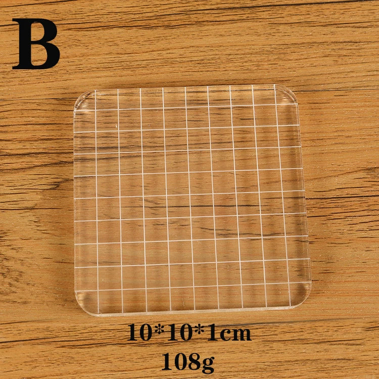 Clear Acrylic Stamp Block Use Clear Cling Mounted Rubber Stamp DIY Scrapbooking Clear Photo Album Decorative Handmade Tools -