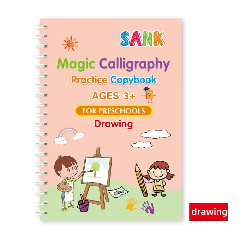 Magical Tracing Workbook Educational Montessori Books for Children Pen Control Training Reusable Calligraphy Copybook for Kid