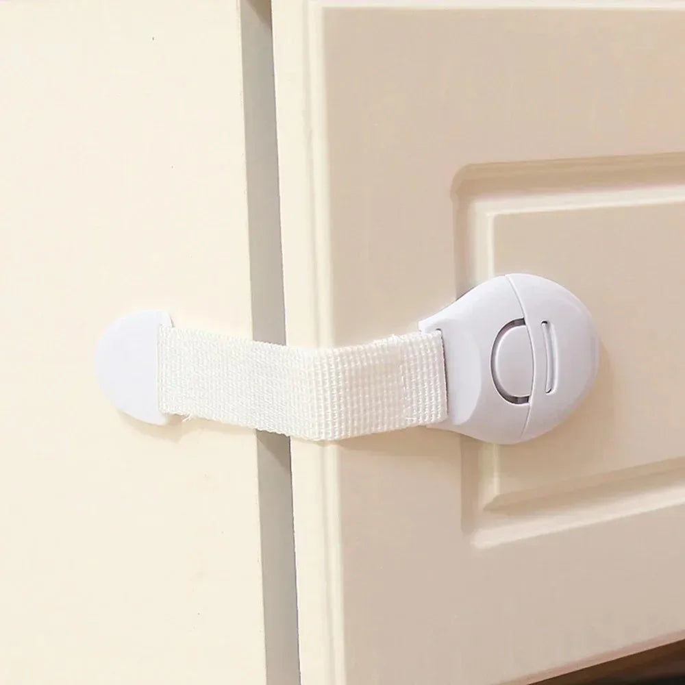 10pcs lot For Baby Furniture Door Drawer Lock Refrigerator Safety Locks Child Proof Infant Protector Brown Cabinet Safety Loc