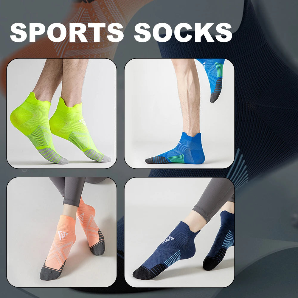 Unisex Running Socks Breathable Quick Dry Anti Blister Moisture Wicking Cushioned Arch Support Athletic Sport Socks