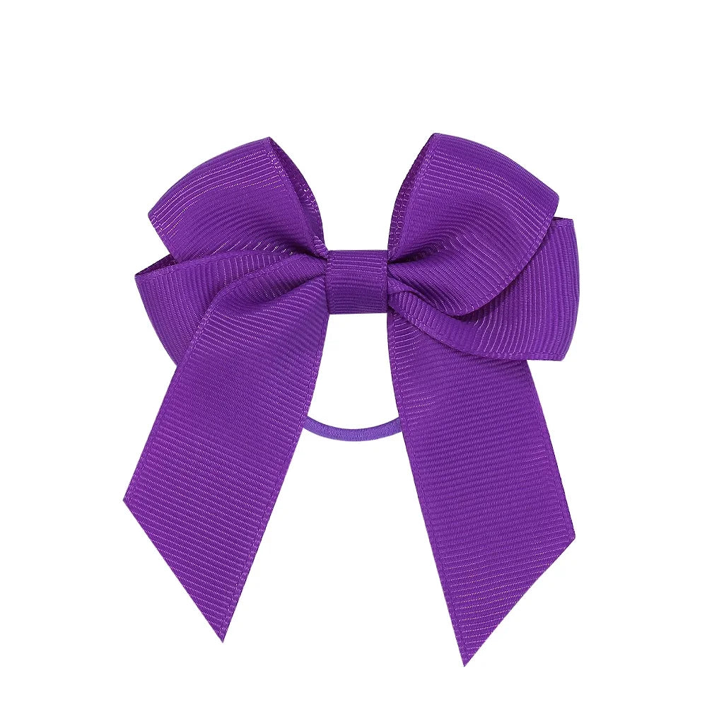 3.15inches Solid Color Hair Ribbon Hair Band for Girls Toddler Cheer Up Bows Head Rope Kids Headwear Ponytail Hair Accessorie