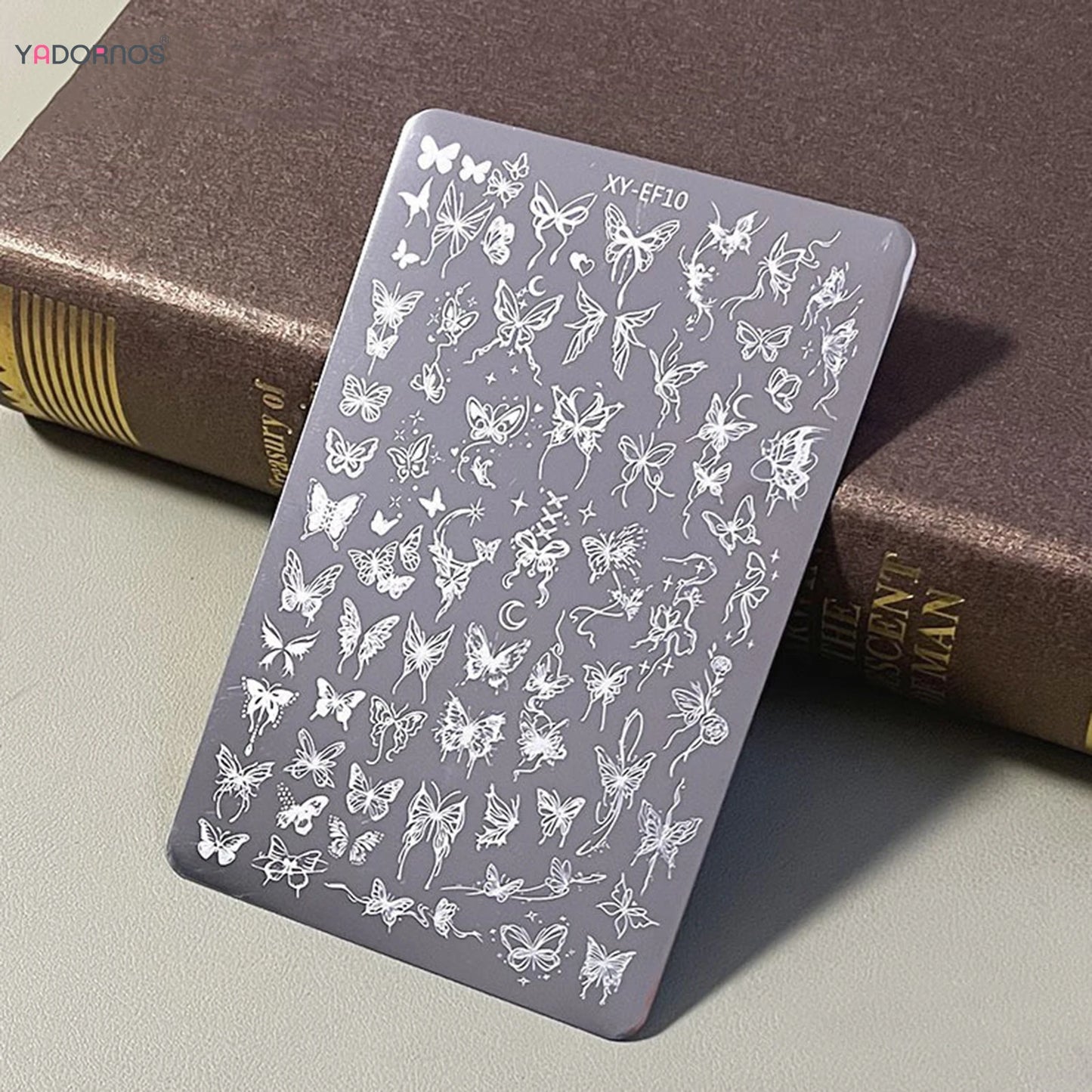 1Pcs Nail Stamping Plates Multi-styles Nail Art Plate Stainless Steel Stripe/Bowknot/Flower/French Nail Design Stencil Tools