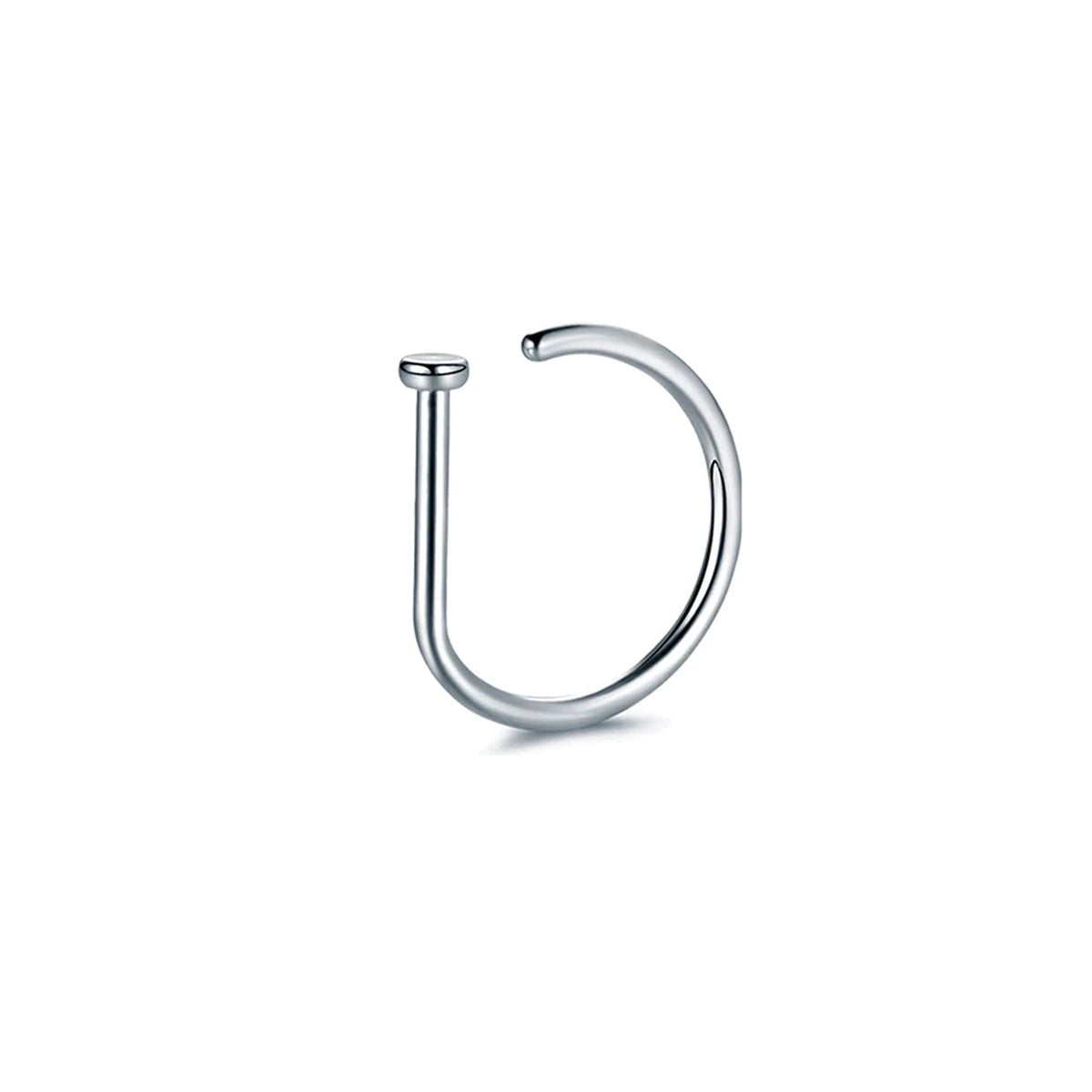 Fake Nose Ring Hoop Lip Labret Ring for Women Non Pierce Hoop Nose Ring Septum Hoop Ring Tragus Rook Ring Non Piercing Jewelr