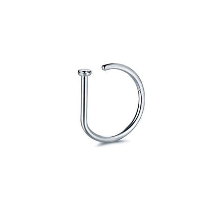 Fake Nose Ring Hoop Lip Labret Ring for Women Non Pierce Hoop Nose Ring Septum Hoop Ring Tragus Rook Ring Non Piercing Jewelr