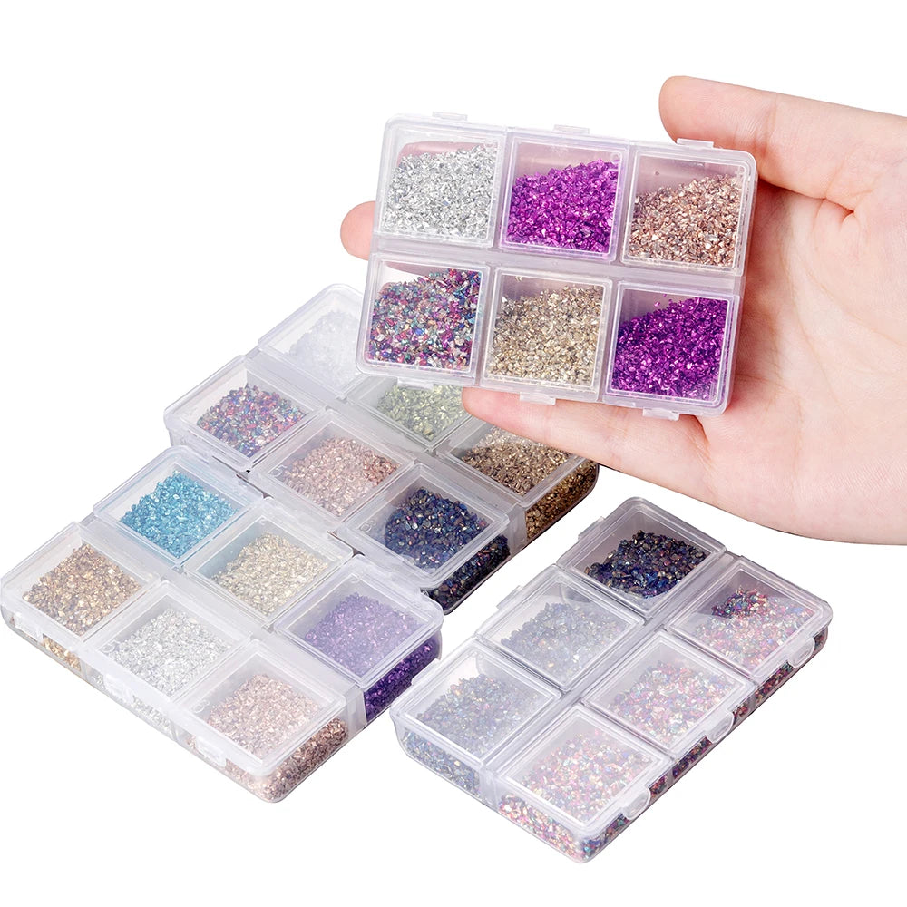 30g/Box Crushed Glass Stones Resin Filling Irregular Broken Stone for DIY Epoxy Resin Mold Crafts Nail Art Decoration Materia