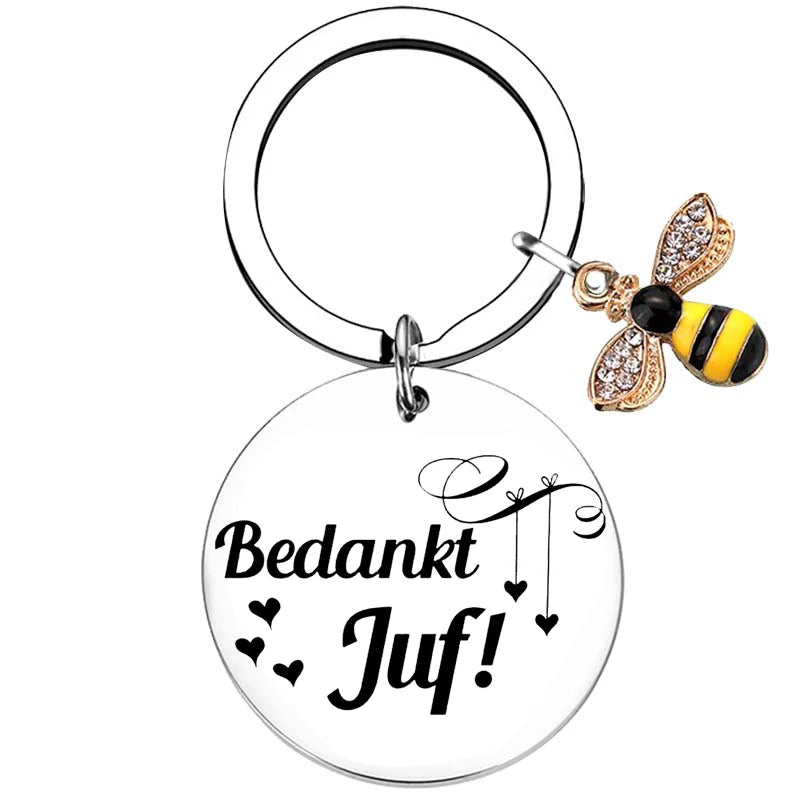 Dutch liefste juf Teacher Gifts for Women Teacher Keychain Teacher Appreciation Gifts thank You Gifts for Teachers - 24