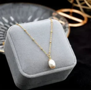 Stainless Steel Vintage Textured Delicate Necklace - C18