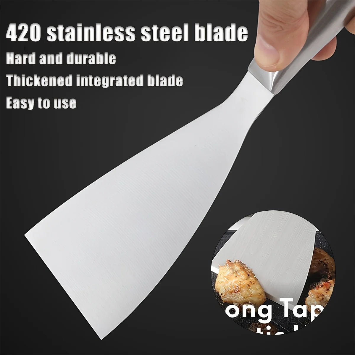Premium Polished All-Stainless Steel Scraper Tool for Drywall Finishing,Professional Grade Putty Blade for Scraping Paint