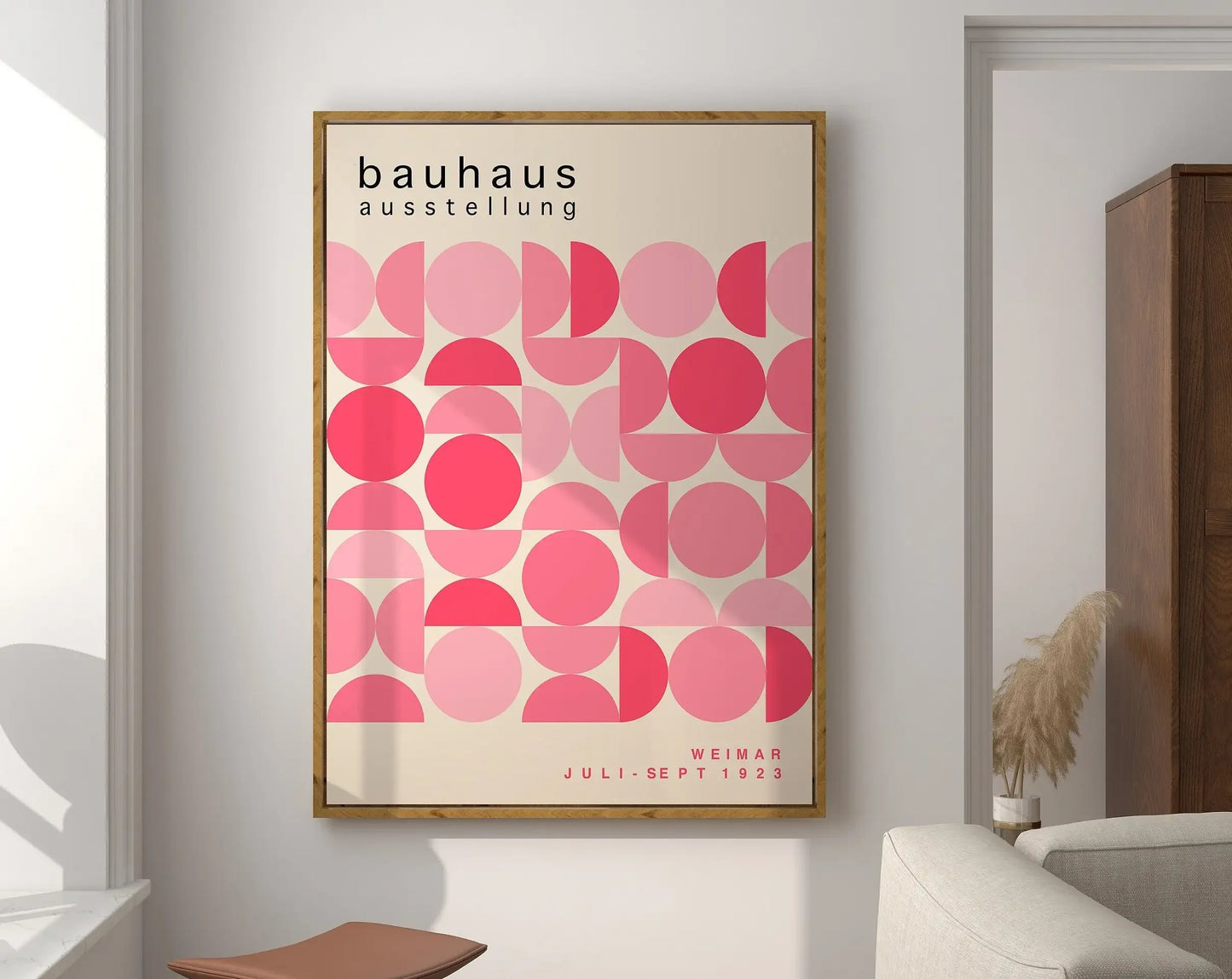 Mid Century Bauhaus Geometric Canvas Prints Poster Retro Abstract Wall Art Painting Pics for Modern Living Room Home Decorati