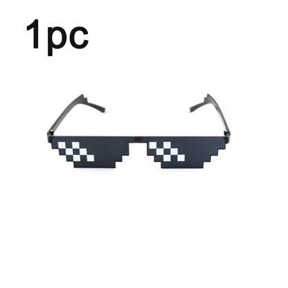 Mosaic Sunglasses Cool Party Vintage Shades Eyewear For Men Pixelated Sunglasses Funny Women Glasses - 1PC