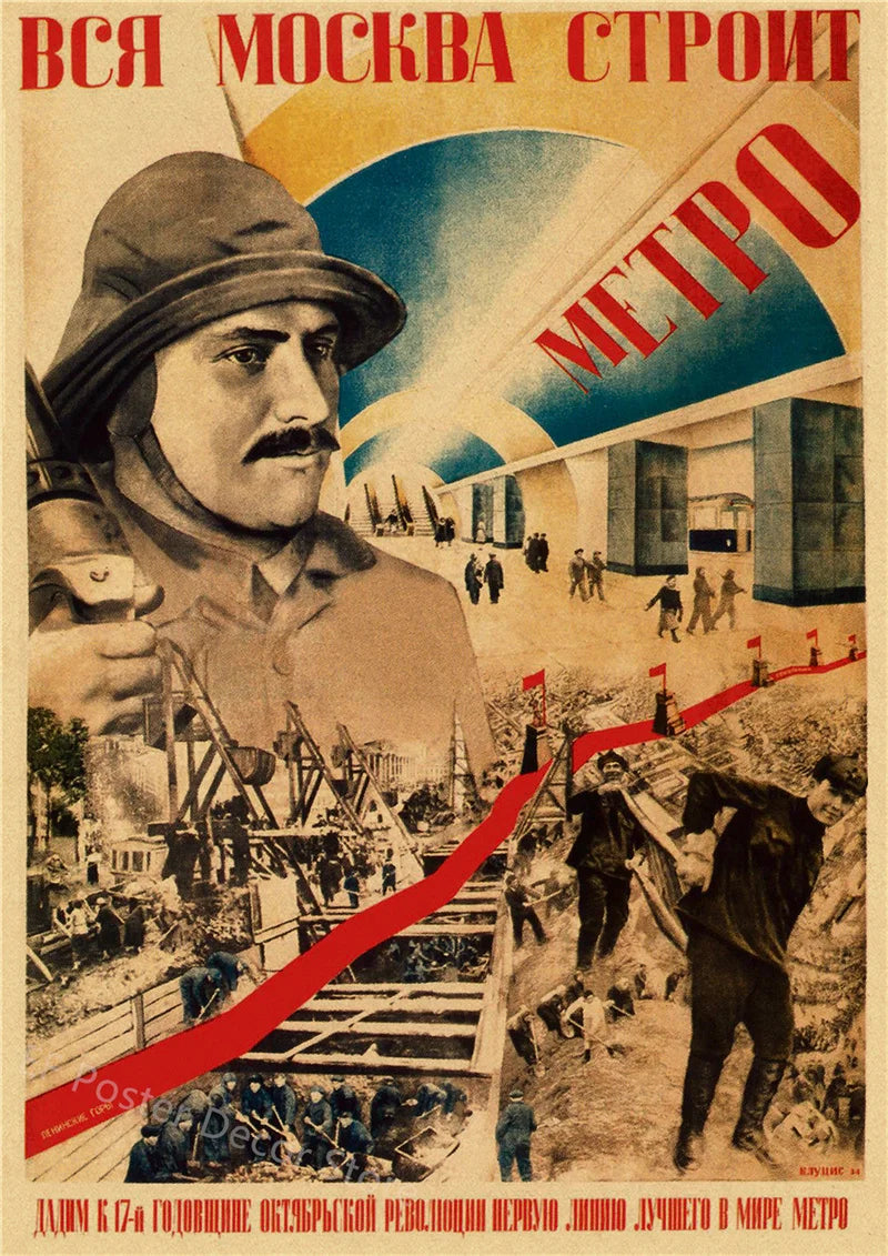 Buy Three Get Four USSR CCCP Russian Stalin Portrait Poster Prints Vintage Home Room Art Wall Decoration Soviet Retro Paintin