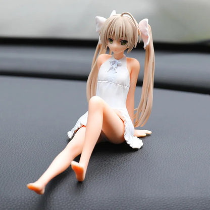 Anime Figure Cartoon Kawaiii Yosuga No Sora Kasugano Sitting Position Action Host Computer Chassis Decor Car Ornamen