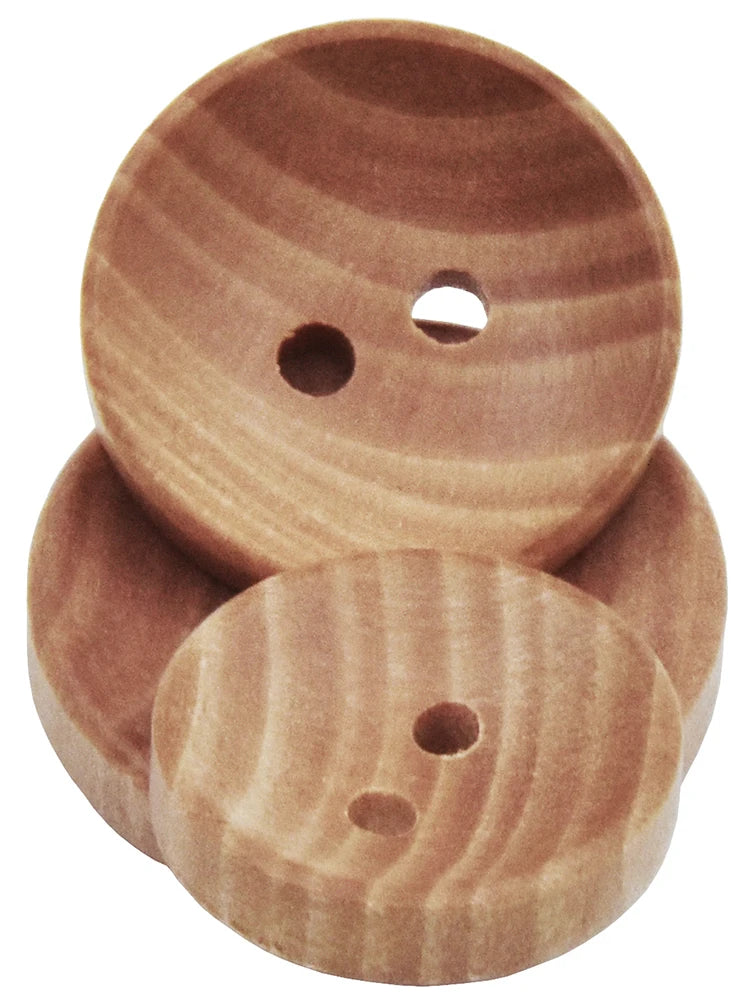 Natural Color Camellia Wood Grain Wooden Buttons Sewing Accesories For Clothes Decorative 2 Holes Button 10mm-30mm 10PCs 30PC