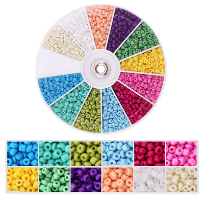 2000pcs/Lot 12Grids Glass Seed Beads Set Charms Jewelry Beads For Bracelet Necklace Earrings Handmade Craft DIY Jewelry Makin