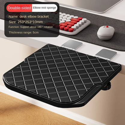 Foldable Ergonomic Computer Desk Arm Rest Pad Wrist Rest Support For Keyboard Armrest Extender Rotating Mouse Pad Holder Rack