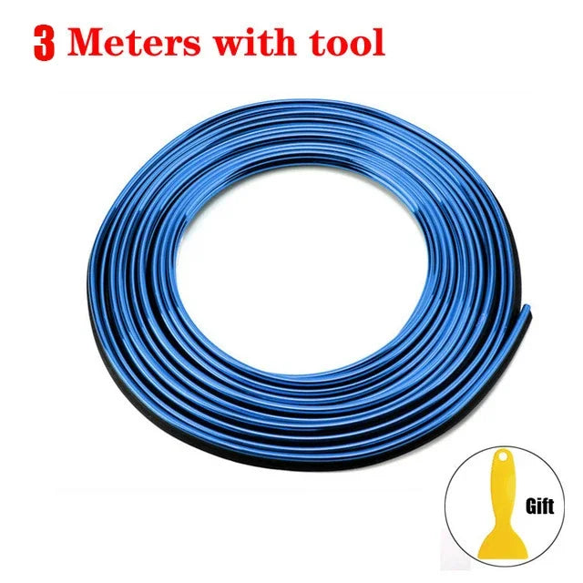 Car Moulding Decoration Flexible Strips1/3/5M Interior Auto Mouldings Car Cover Trim Dashboard Door Edgein Car-styling Univer