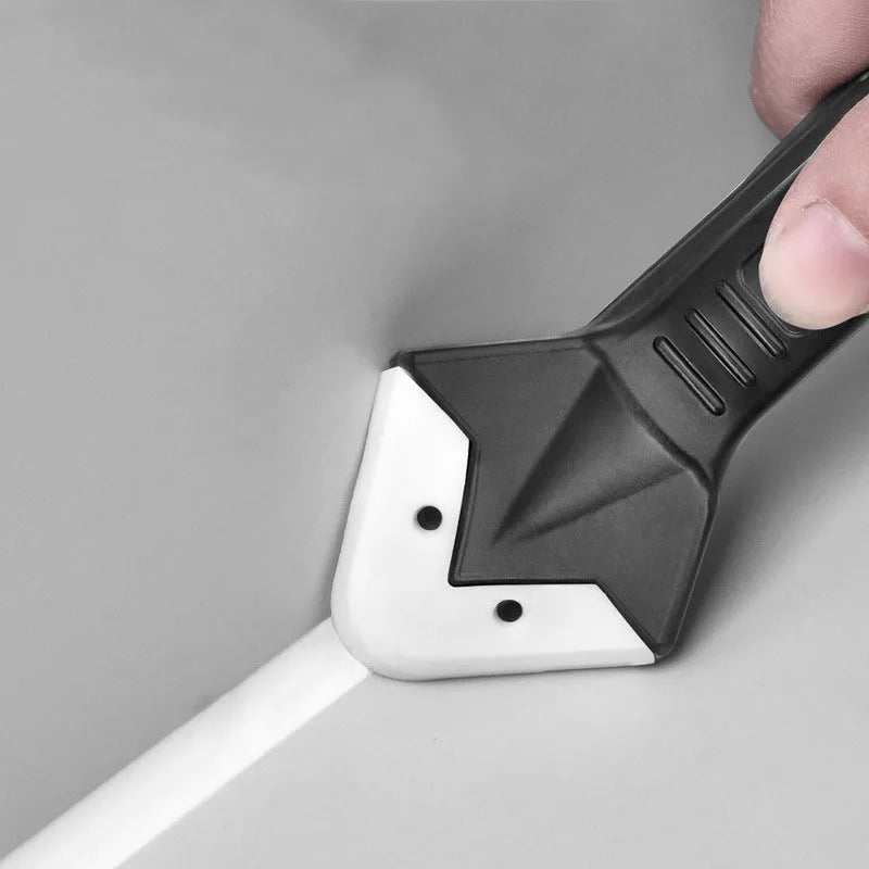 Silicone Caulking Tool | 5-in-1 Sealant Finishing Tool | Caulk Remover Glass Glue Angle Scraper for Bathroom, Kitchen, Floor