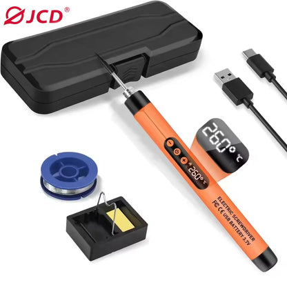 Cordless USB Digital Soldering Iron Adjustable Temperature 300-450℃ Type-C 1000mAh Battery Intelligent Solder Welding Iron To