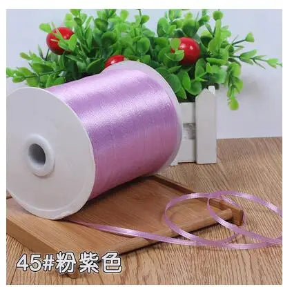New (10meters/lot) 3mm Satin Ribbons For Craft Sewing Fabric Christmas Wedding Supplies Party Decoration Gift Wrap DIY Handma