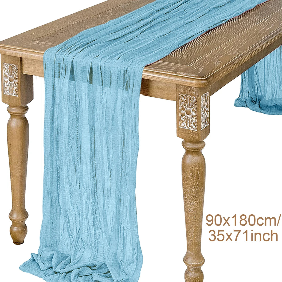 Semi-Sheer Gauze Table Runner Sage Cheesecloth Table Setting Dining Vintage Wedding Decoration Banquets Arches Retro Boho Dec