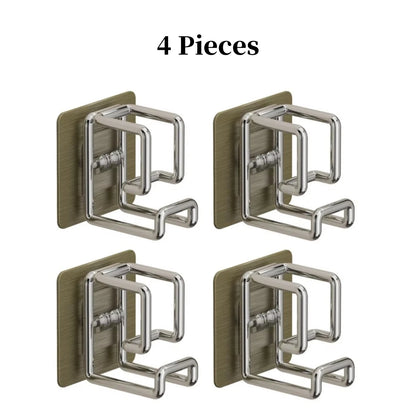 1/2/4/6Pcs Stainless Steel Washbasin Hook Multifunction Punch-free Kitchen Bathroom Rack Basin Storage Rack Towel Hanging Hol