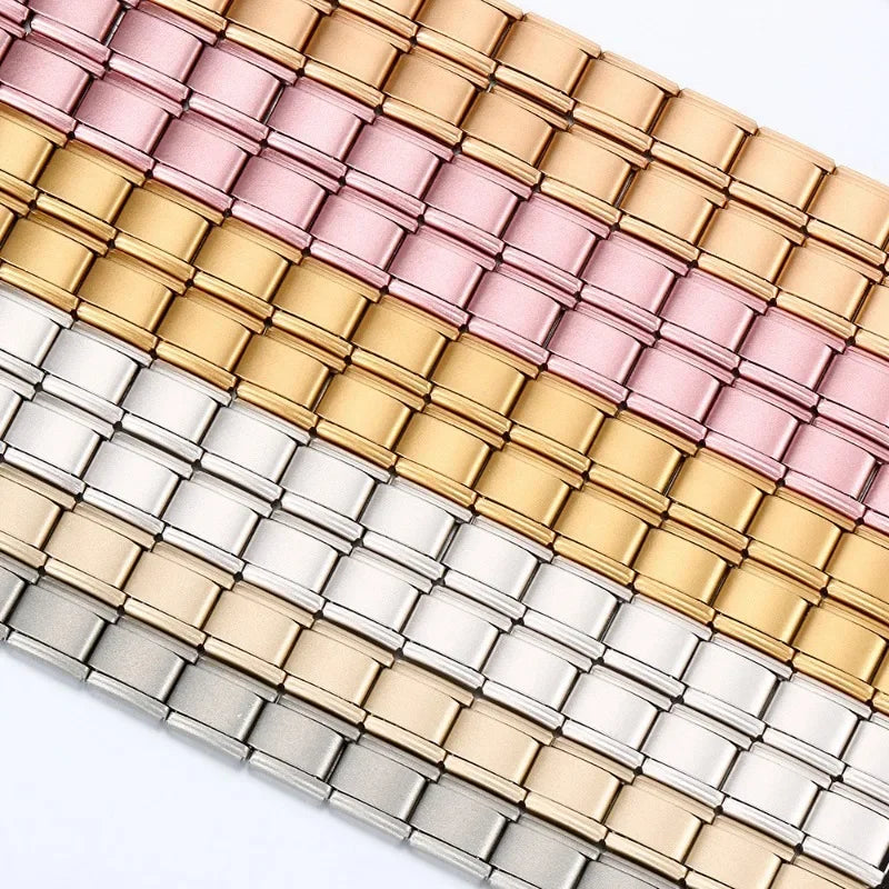 2025 New Men and Women Starry Colors 18 Pieces Italian Charm Fit 9mm Stainless Steel Modular Bracelet Jewelry