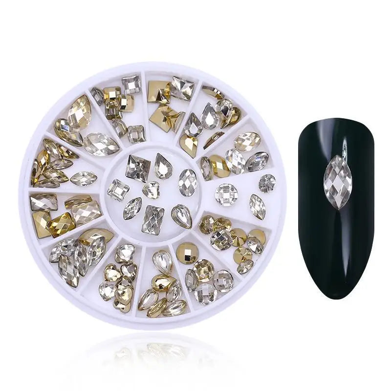nail parts nail art glitter rhinestone Crystal gems jewelry Bead Manicure decoration accessories nail supplies for profession