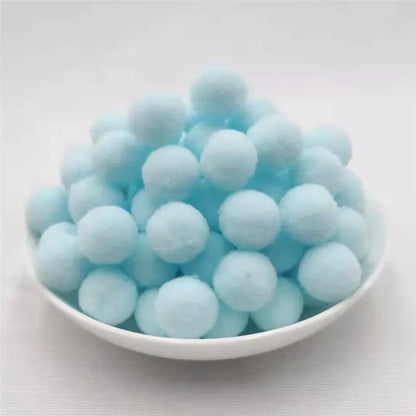 Kids DIY Pompoms Toy Craft Supplies Mini Fluffy Pompon 10/15/20/25mm Pom Poms Christmas Home Decoration Accessories 100pcs/50